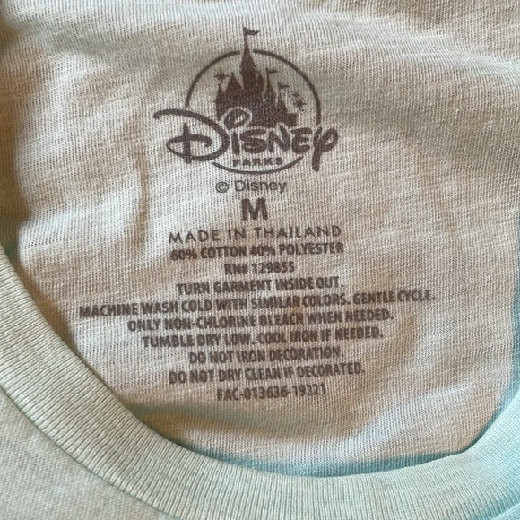 Pale Blue Sparkly Mickey Mouse Disney Shirt - Picture 3 of 10